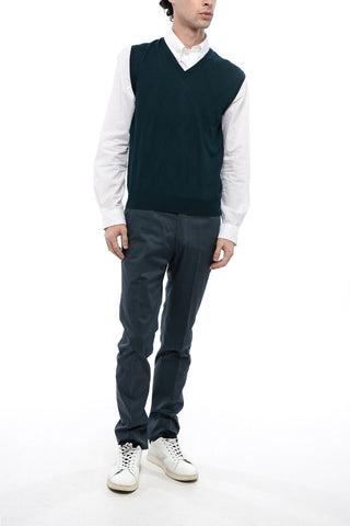 Knitted V-neckline Vest