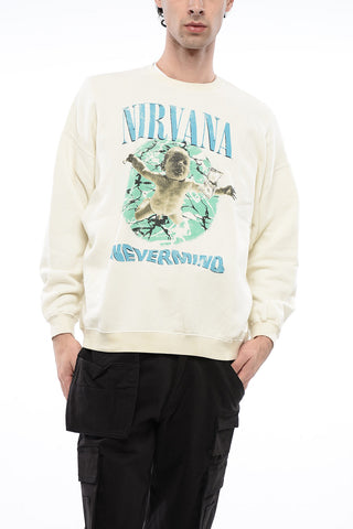 Oversized Fit NIRVANA NEVERMIND Crew-neck Sweatshirt