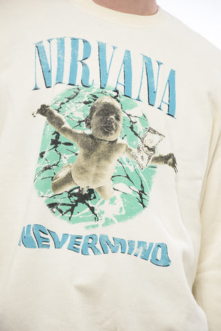 Oversized Fit NIRVANA NEVERMIND Crew-neck Sweatshirt