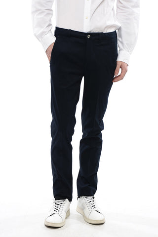 Pantaloni 4 Tasche in Misto Cotone con Passanti