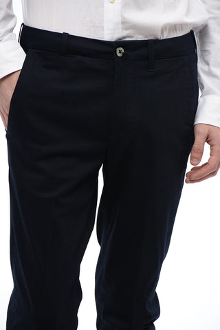 Pantaloni 4 Tasche in Misto Cotone con Passanti
