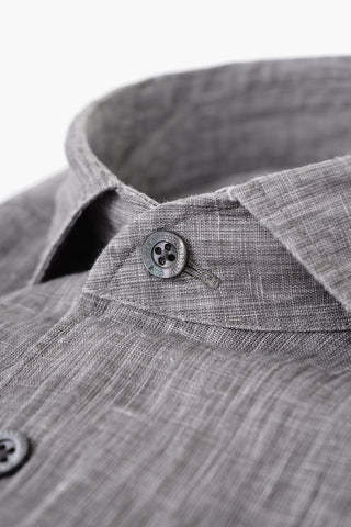 Standard Collar Pure Linen Shirt