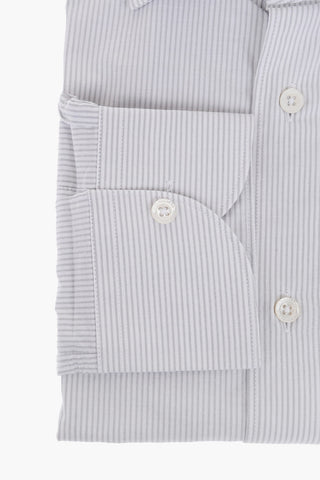 Standard Collar Pinstriped Cotton Shirt