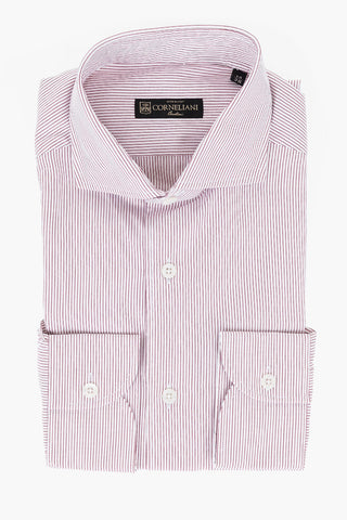 Pinstriped Popeline Cotton Shirt