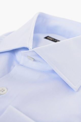 Twill Cotton Shirt with Standard Collar