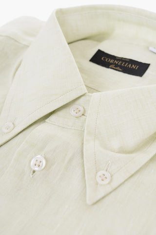 Button-down Linen Shirt with Breast-pocket