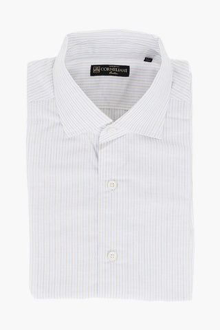 Pinstriped Linen Blend Shirt