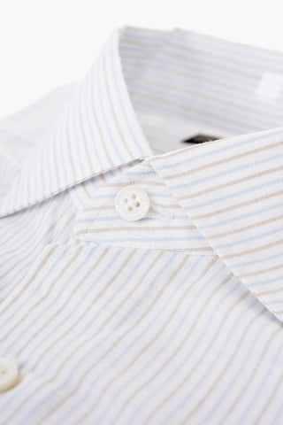 Pinstriped Linen Blend Shirt