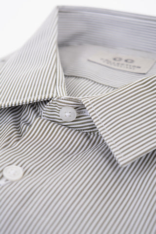 CC COLLECTION Camicia in Cotone con Motivo a Righe Balanced