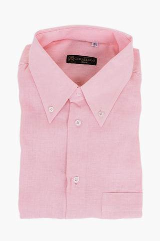Linen Button-down Shirt with Breast-pocket