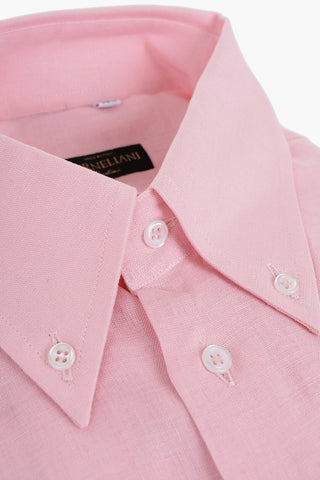 Linen Button-down Shirt with Breast-pocket