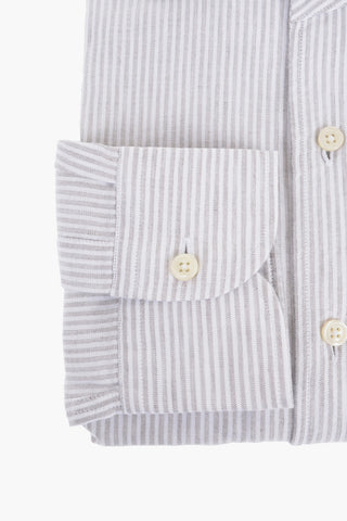 ID Awning Striped Linen Blend Shirt with Breast-pocket