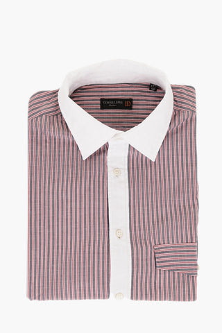 ID Balanced Stripe Shirt with Contrasting Details