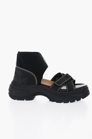 Suede Sandals with Lug Sole