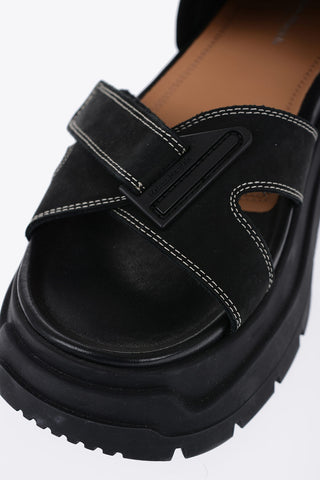 Suede Sandals with Lug Sole