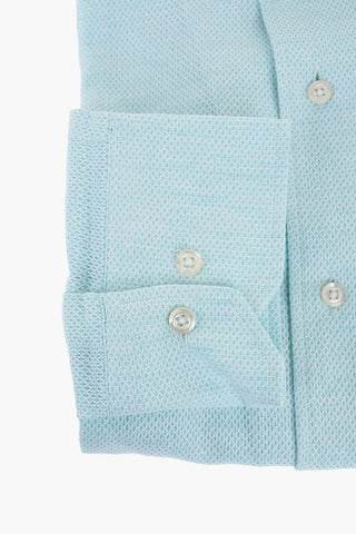 ID Jacquard Cotton Shirt with Standard Collar