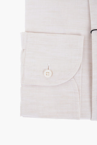Standard Collar Linen Blend Shirt