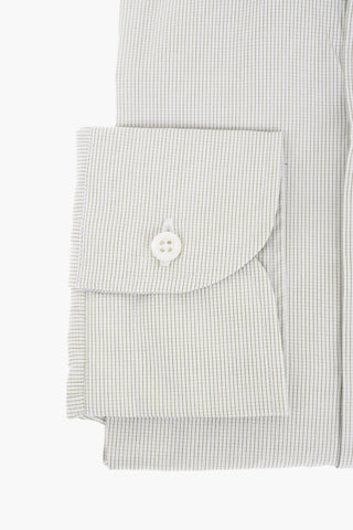 Micro Pin Check Patterned Cotton Shirt