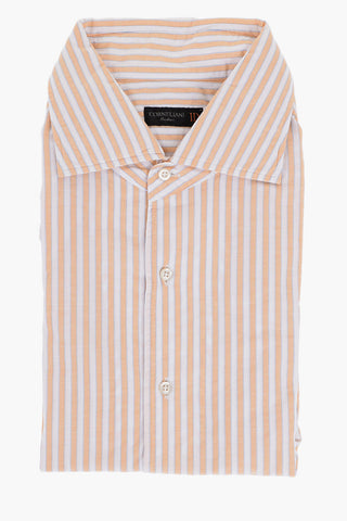 ID Short-sleeved Awning Striped Cotton Shirt