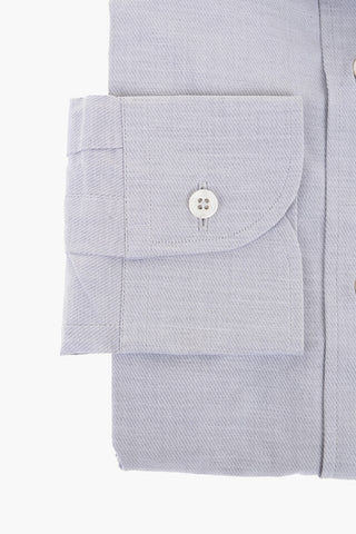 Camicia in Cotone Twill con Collo Francese