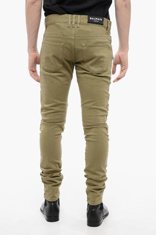 Cotton Biker Denims with Destroyed Details 15cm