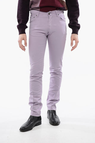 ID 5-Pocketed Stretch Cotton Pants with Belt Loops