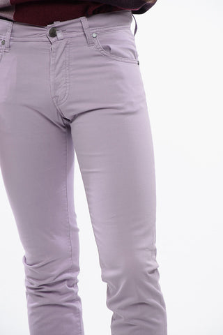 ID 5-Pocketed Stretch Cotton Pants with Belt Loops