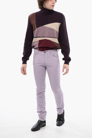 ID 5-Pocketed Stretch Cotton Pants with Belt Loops