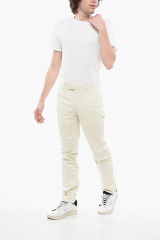 Chinohose ACADEMY Aus Stretch-Baumwolle Mit Verdecktem Verschluss