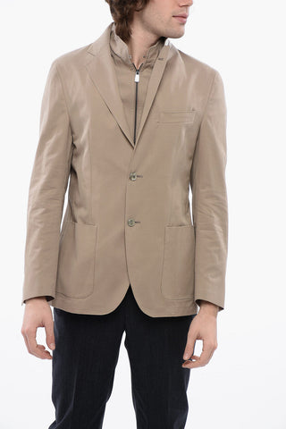 Cotton Blazer with Removable Chest-Piece