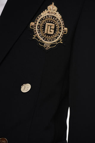 Double-breasted CHAIN Blazer with Jeweled Cuffs