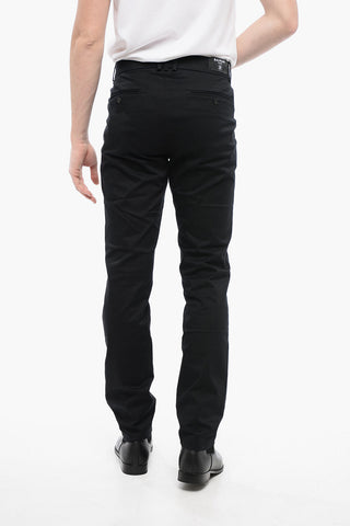 Stretch Cotton Chinos Pants with Hidden Closure