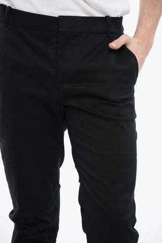 Stretch Cotton Chinos Pants with Hidden Closure