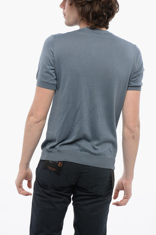 Solid Color Cotton Crew-neck t-Shirt