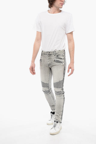 Slim Fit Biker Denims with Belt Loops 13cm