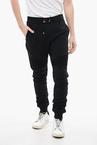 Brushed Cotton Biker Sweatpants with Cuffs