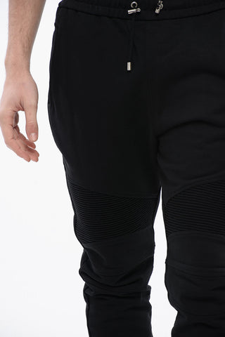 Brushed Cotton Biker Sweatpants with Cuffs