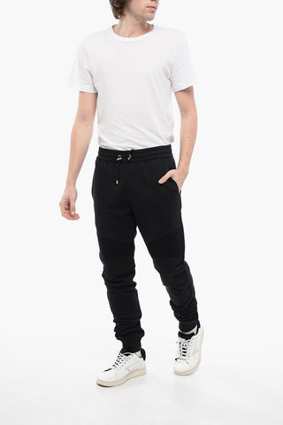 Brushed Cotton Biker Sweatpants with Cuffs
