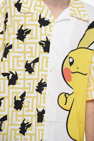 BALMAIN X POKEMON Printed Cotton Bowling Shirt
