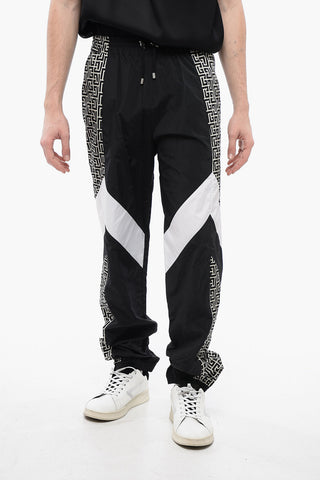 Nylon MULTICUTS Sweatpants with Monogram Inserts