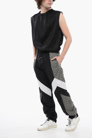 Nylon MULTICUTS Sweatpants with Monogram Inserts