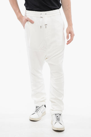 Low-Crotch Crepe Viscose Blend Pants