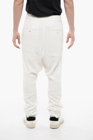 Low-Crotch Crepe Viscose Blend Pants