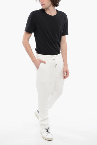 Low-Crotch Crepe Viscose Blend Pants