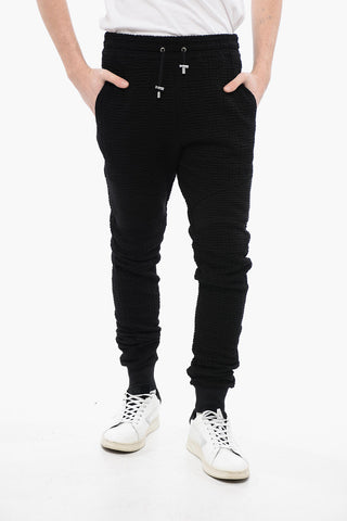 Joggers Biker in Neoprene con Motivo Monogram