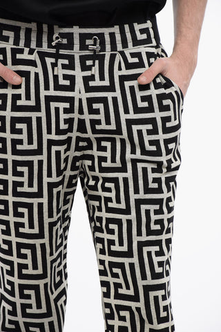 Monogram Double Jersey Sweatpants with Drawstring