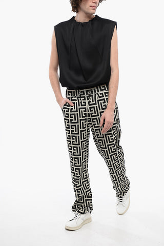 Monogram Double Jersey Sweatpants with Drawstring