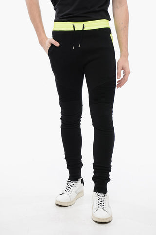 Neon Detailed Cotton Biker Sweatpants