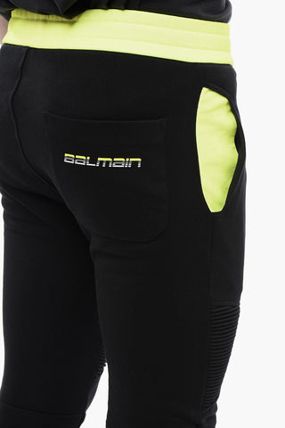 Neon Detailed Cotton Biker Sweatpants