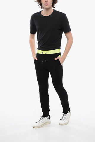 Neon Detailed Cotton Biker Sweatpants